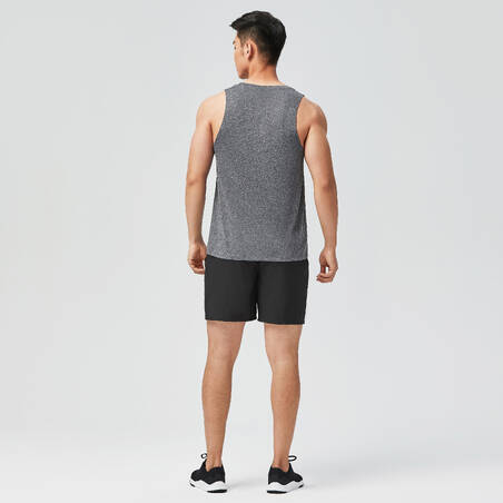 Men's Breathable Crew Neck Essential Collection Fitness Tank Top - Grey