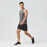 Men Gym Tank Top Polyester Slim Fit FDE 100 Grey