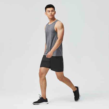 Men's Breathable Crew Neck Essential Collection Fitness Tank Top - Grey