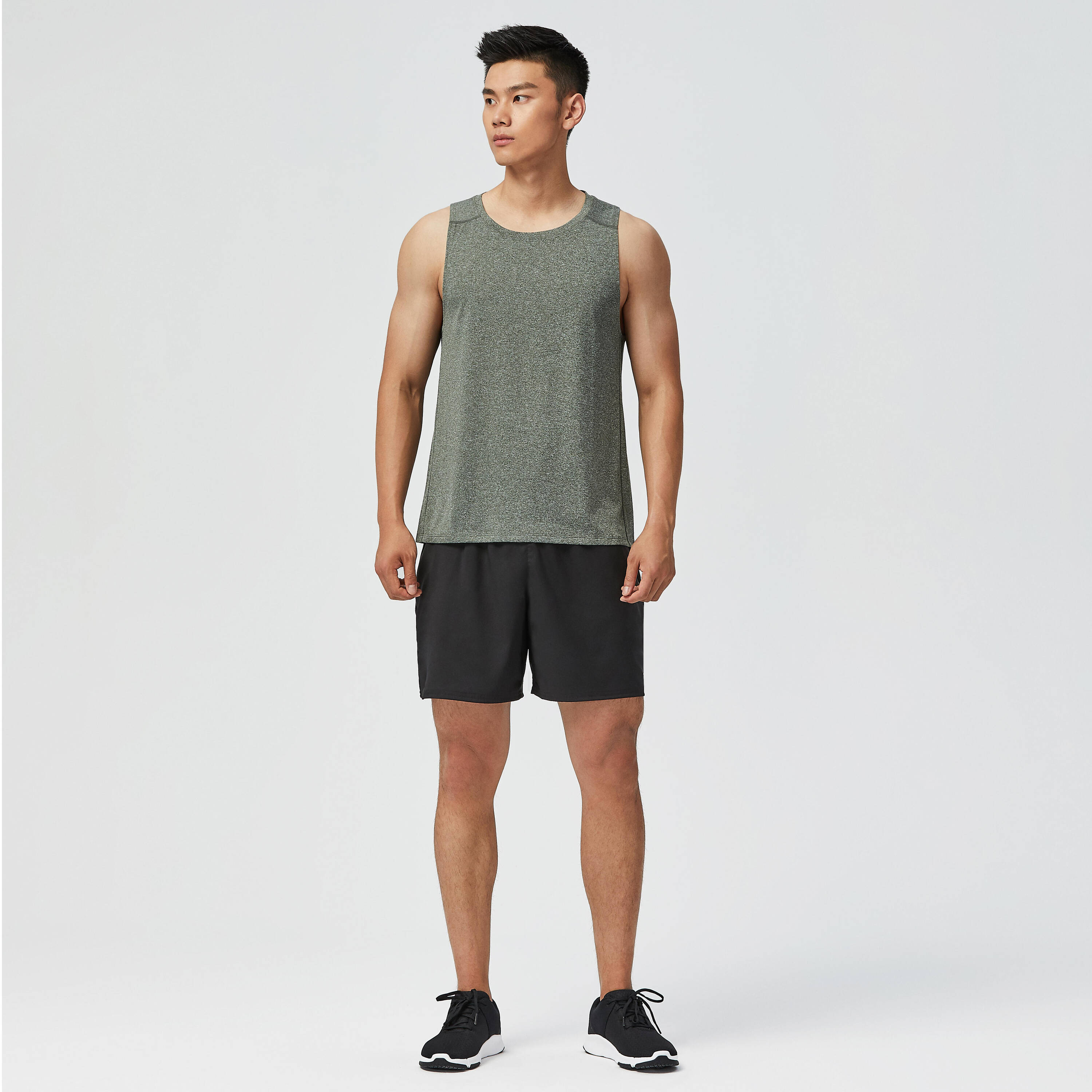 Refurbished Men Gym Tank Top Khaki - Condition A -  5