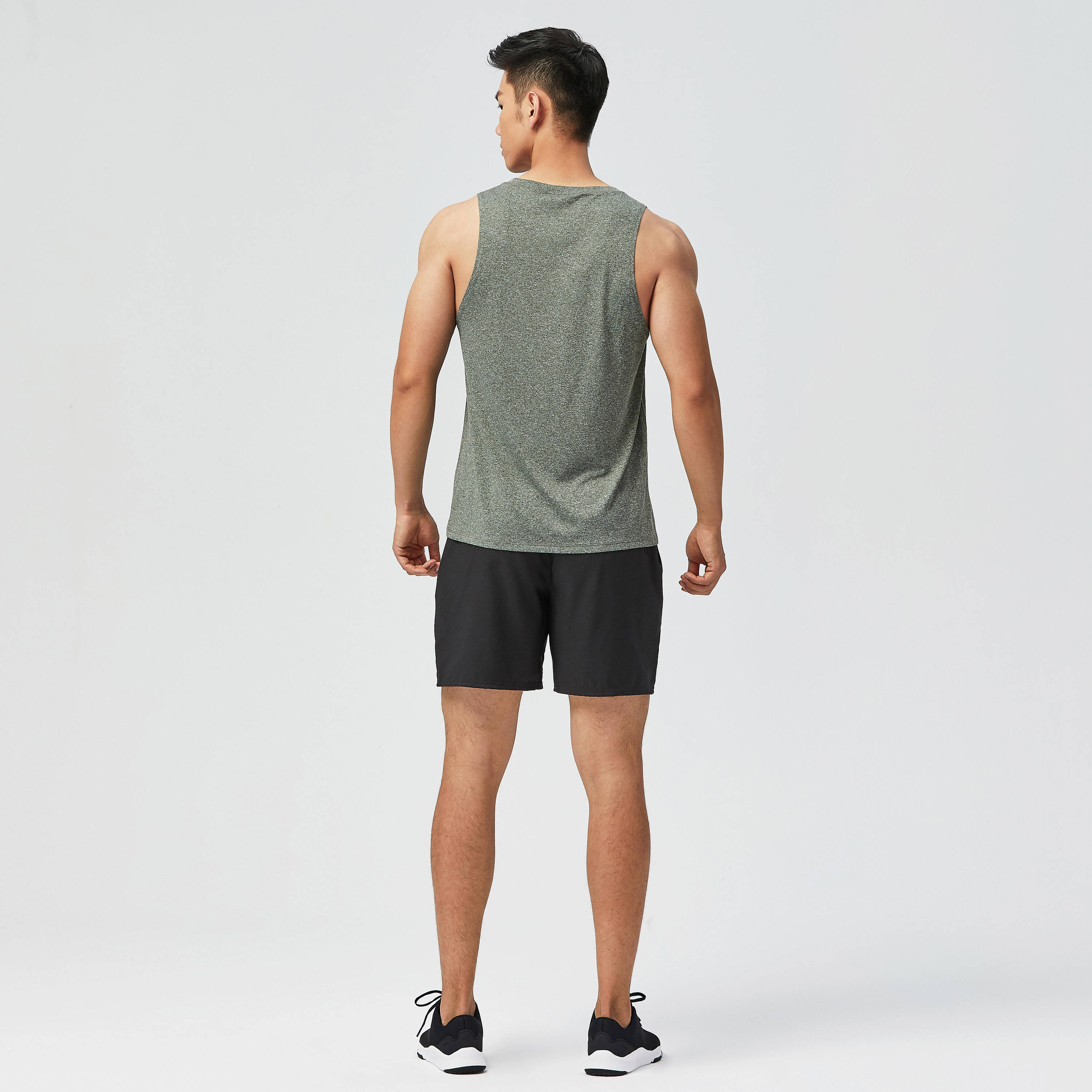 Refurbished Men Gym Tank Top Khaki - Condition A -  4