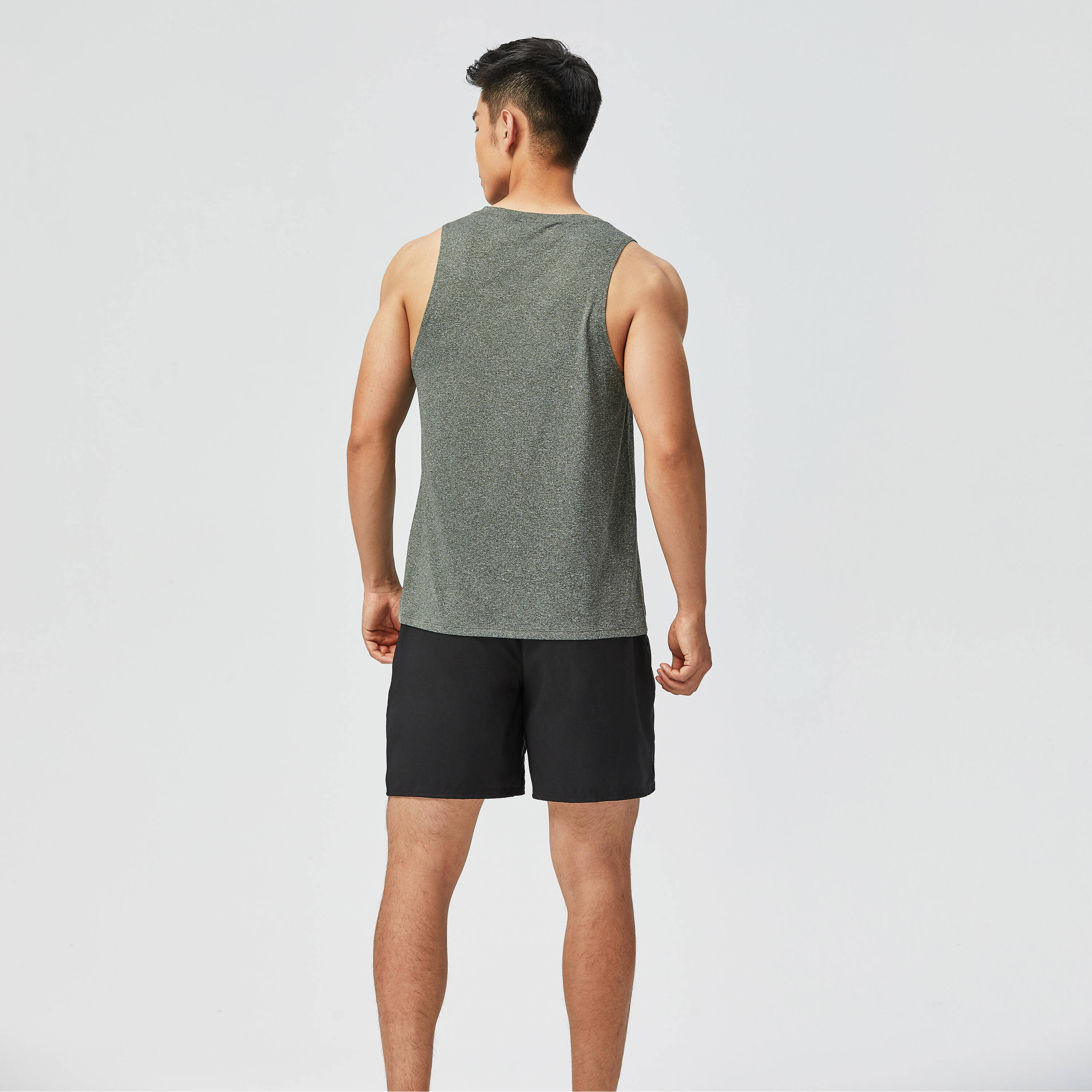 Refurbished Men Gym Tank Top Khaki - Condition A -  3