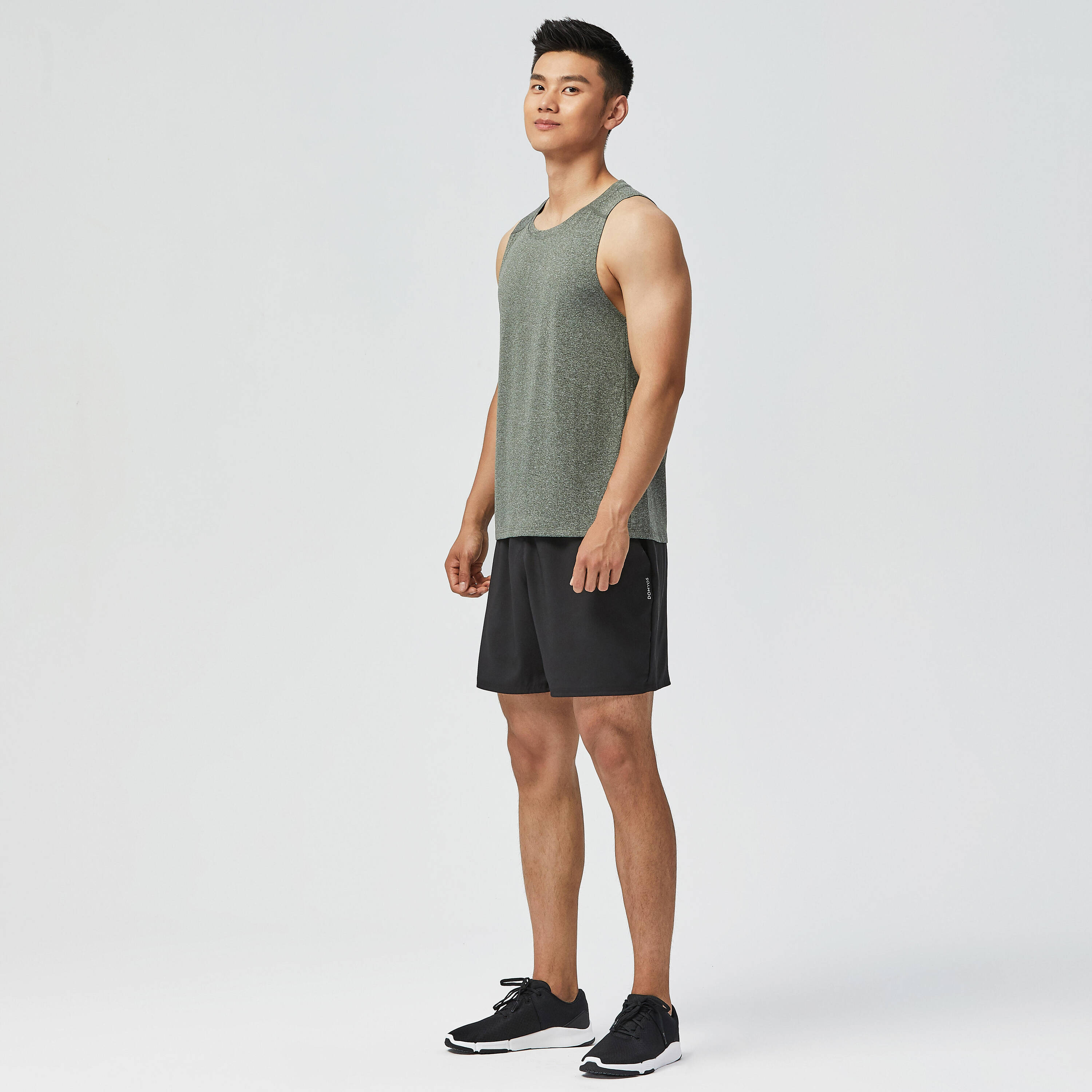 Refurbished Men Gym Tank Top Khaki - Condition A -  1