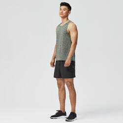 Fitness Cardio Training Tank Top 100 - Khaki