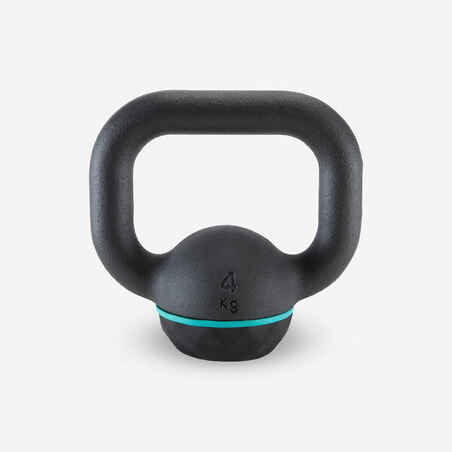 Pesa de hierro fundido con base de goma de 4 kg Kettlebell