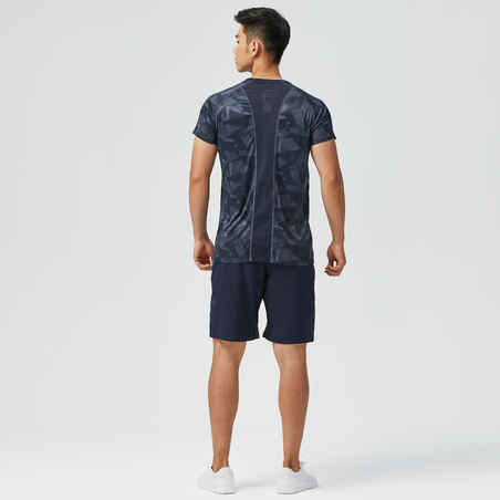 Pantalón corto short con bolsillo Hombre Domyos FST 120 azul