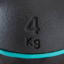 Cast Iron & Rubber Base Kettlebell - 4 kg