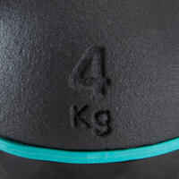 Cast Iron & Rubber Base Kettlebell - 4 kg