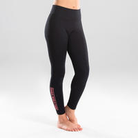 טייץ בגזרה גבוהה למחול מודרני לבנות - שחור