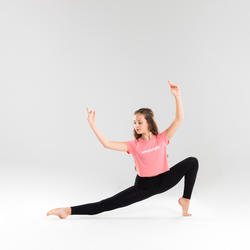 Soepel T-shirt voor moderne dans meisjes lichtroze