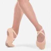 Stretch Canvas Split-Sole Demi-Pointe Ballet Shoes Size 7 to 7.5 - Salmon
