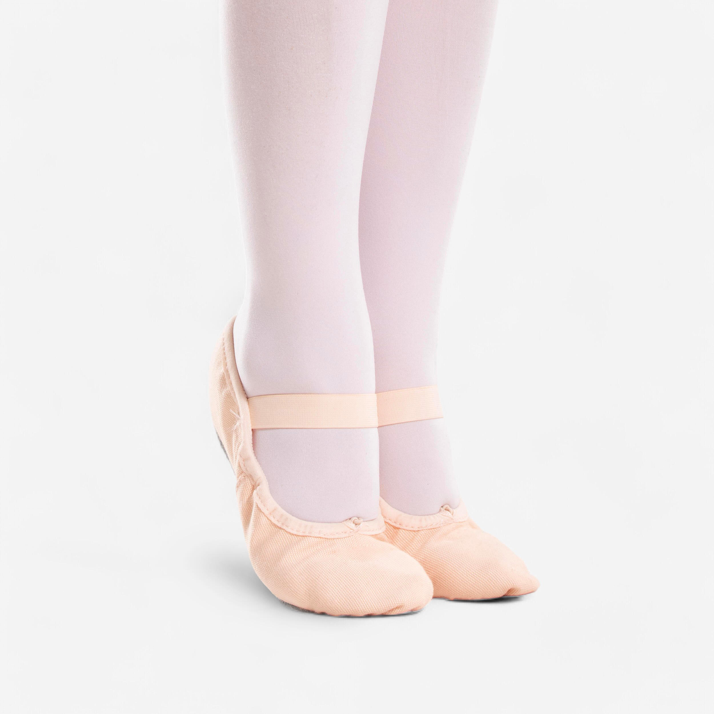 Demi-pointes danse classique toile semelles entières saumon tailles 25-40 1/18