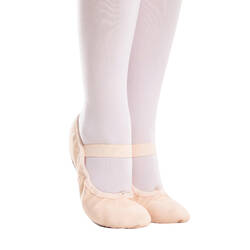 Ballet Full Sole Demi-Pointe Canvas Shoes Sizes 8C to 7 - Salmon