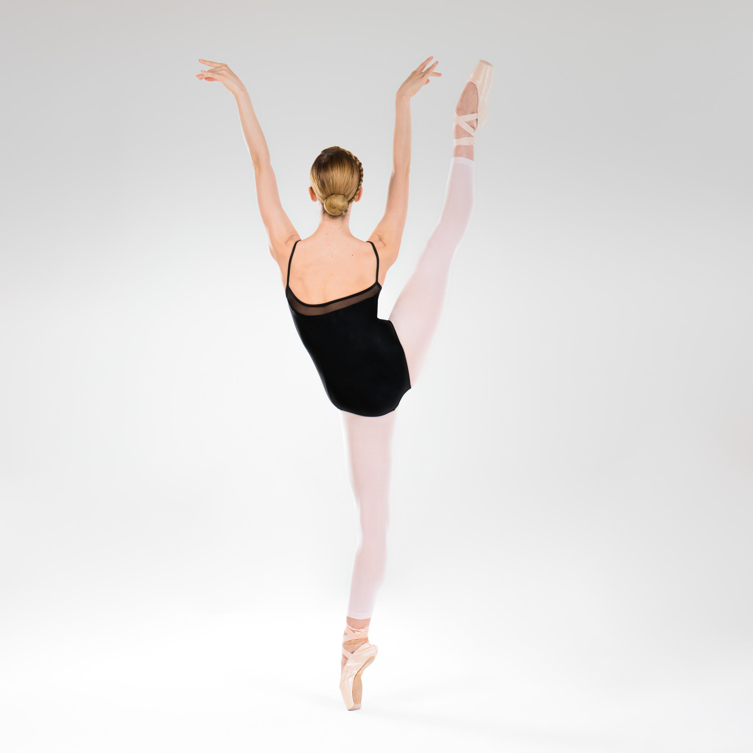 Girls' Ballet Camisole Leotard - Black 5/8