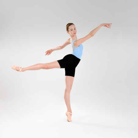 Girls' Mixed Media Ballet Leotard - Blue