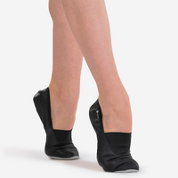 Chaussons danse modern&#039;jazz cuir souple - noir