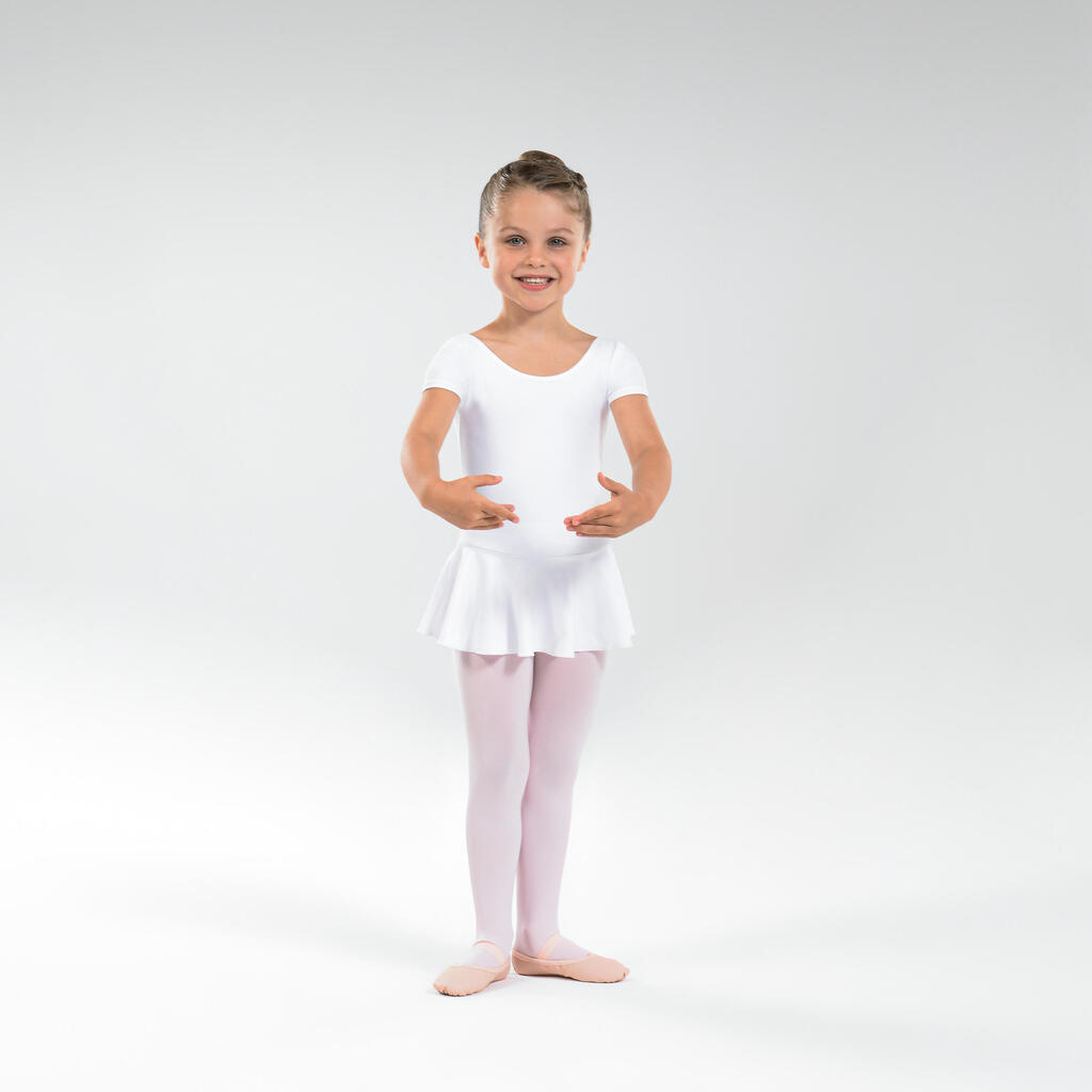 Dievčenský baletný trikot biely