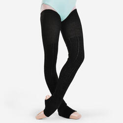 Beenwarmers over de knie voor ballet en moderne dans dames zwart