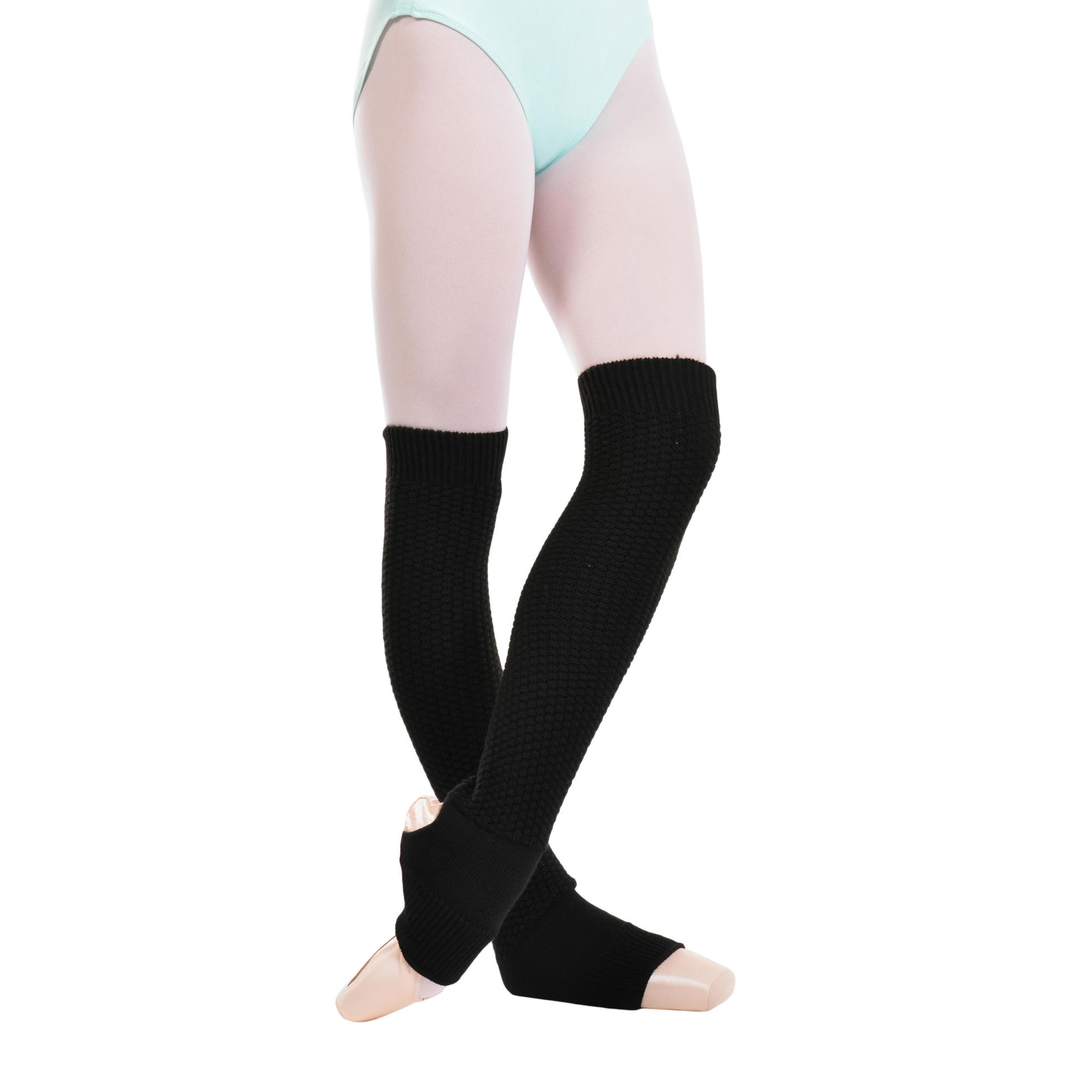 Women's Stirrup Leg Warmers Black Domyos by Decathlon