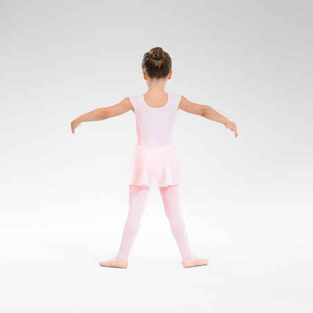 Girls' Short-Sleeved Ballet Leotard - Light Pink