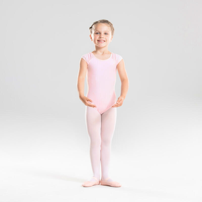 Body bambina maniche corte danza classica rosa