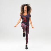 Women Polyester Ultra-Light Fitness Dance T-Shirt - Purple