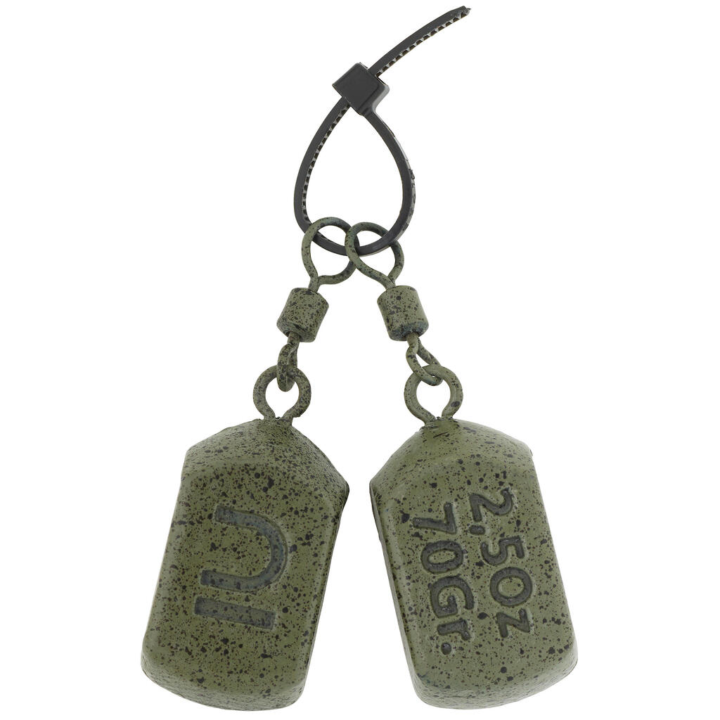 Kvadratna otežanja za ribolov šarana 70 g (2 komada)