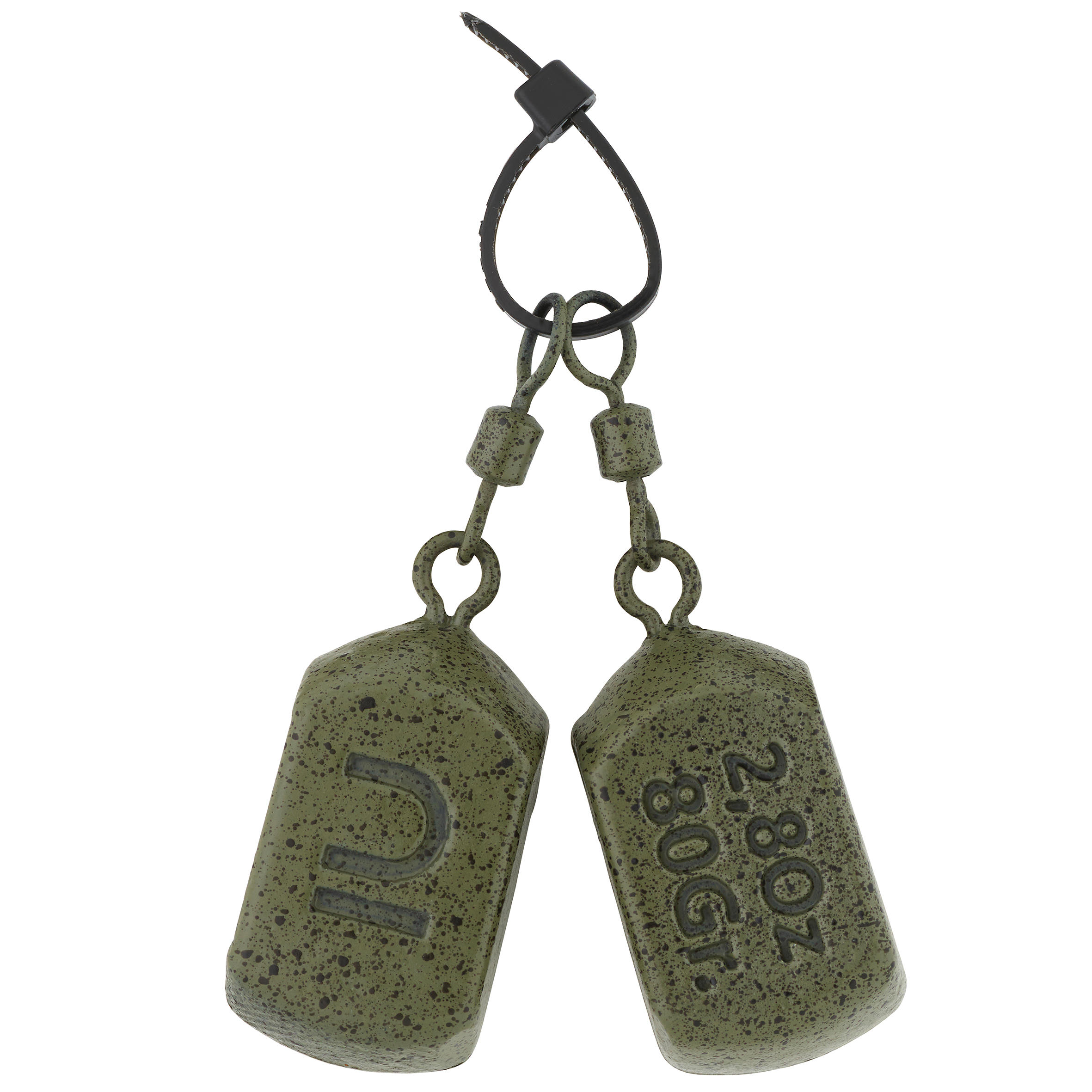 CAPERLAN Carp Fishing Square Weights 80g (x2)