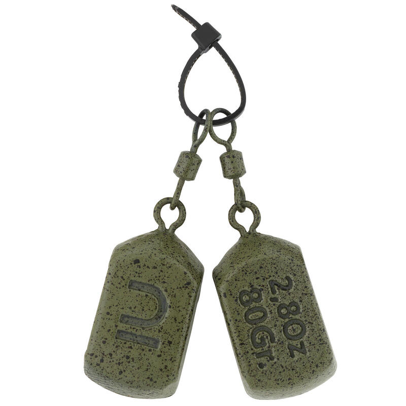 Plomos Carpfishing Cuadrados 80 g (x2)