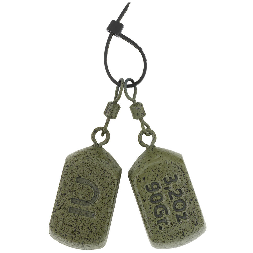 Carp Fishing Square Weights 90g (x2)