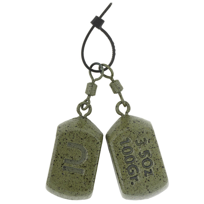 Plomos Carpfishing Cuadrados 100 g (x2)