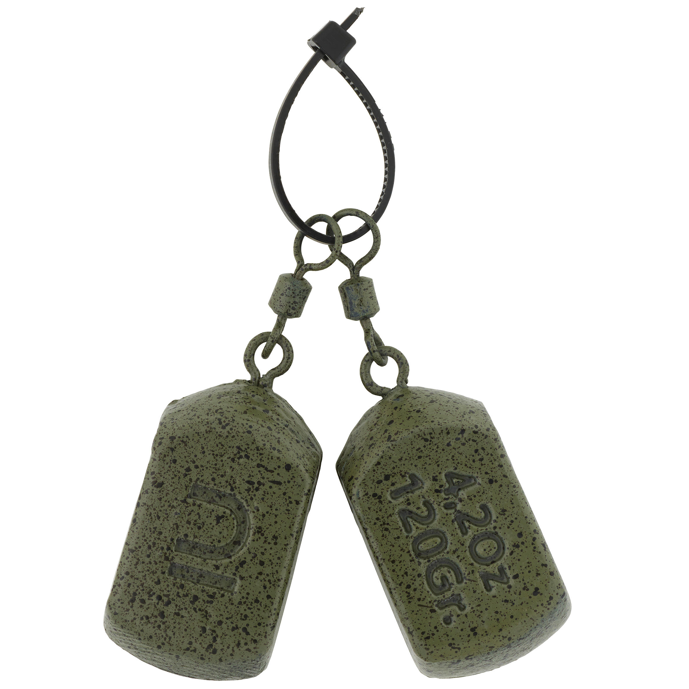 CAPERLAN Carp Fishing Square Weights 120g (x2)