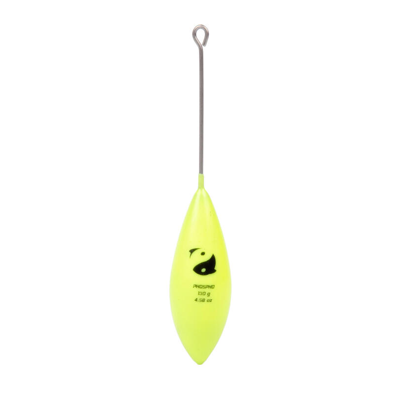 Chumbada Bomba para Pesca Surfcasting Haste Amarela Fosforescente x2