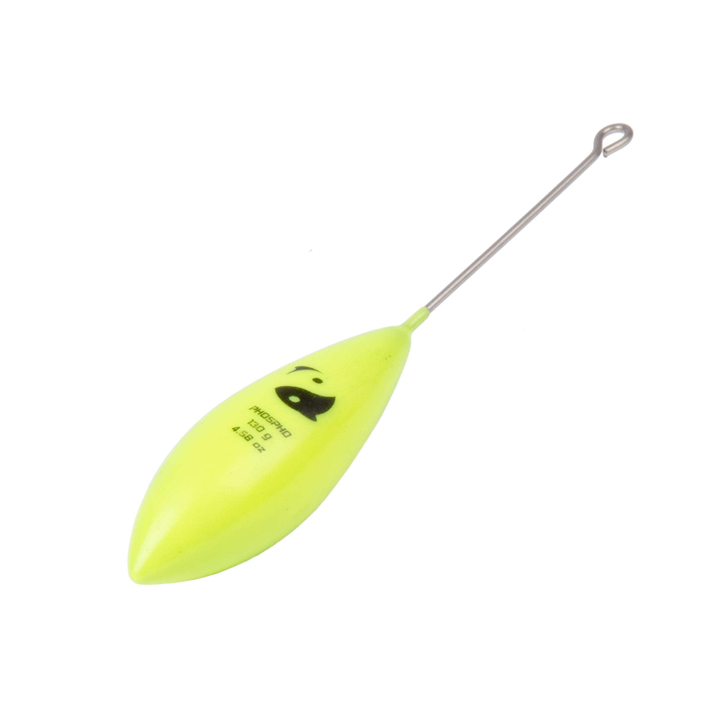 Fishing Surfcasting Bomb Sinker with Long Tail x2 - Phosphorescent Yellow 1/10