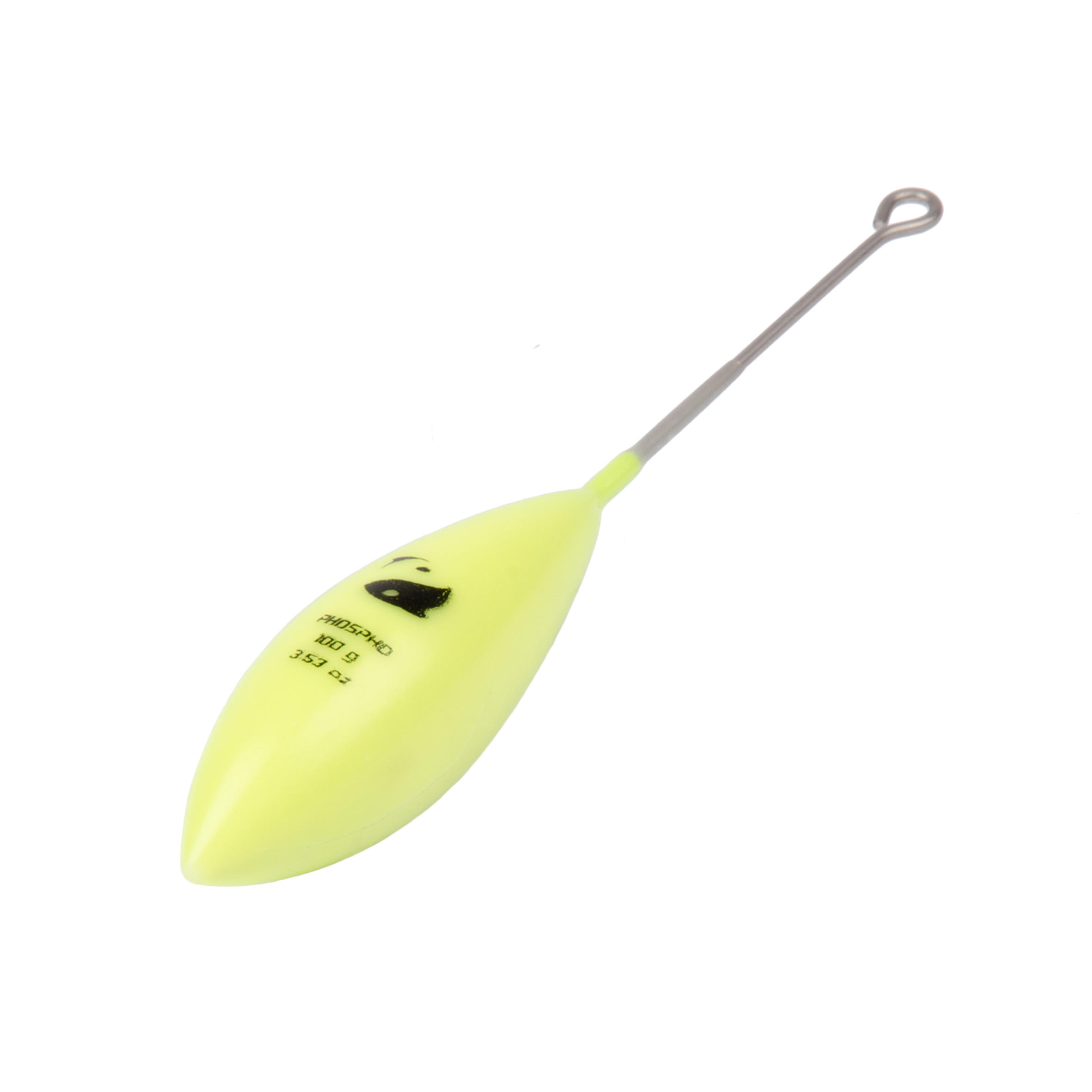 Fishing Surfcasting Bomb Sinker with Long Tail x2 - Phosphorescent Yellow 5/10