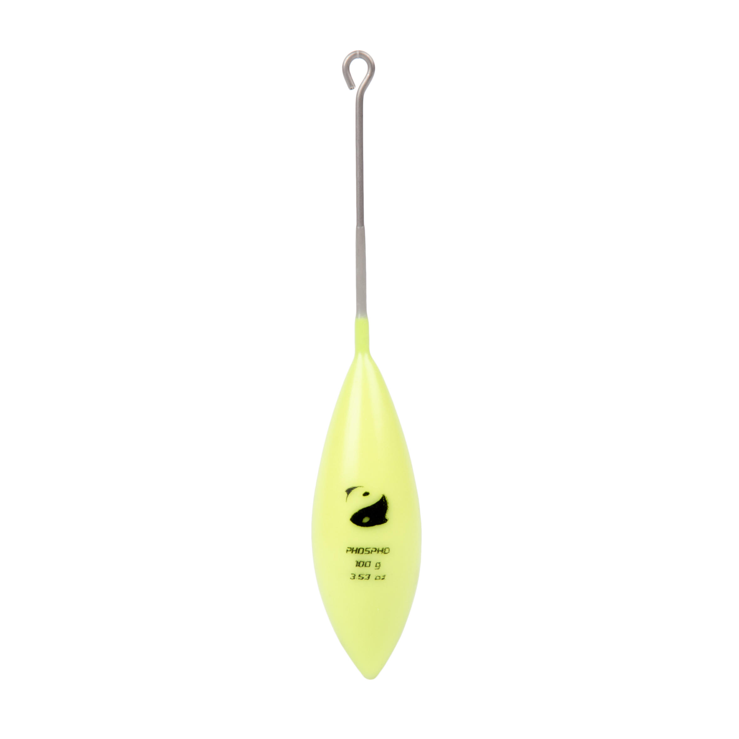 Fishing Surfcasting Bomb Sinker with Long Tail x2 - Phosphorescent Yellow 3/10