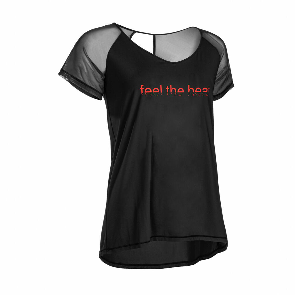 Women's Fitness Dance T-Shirt - Black