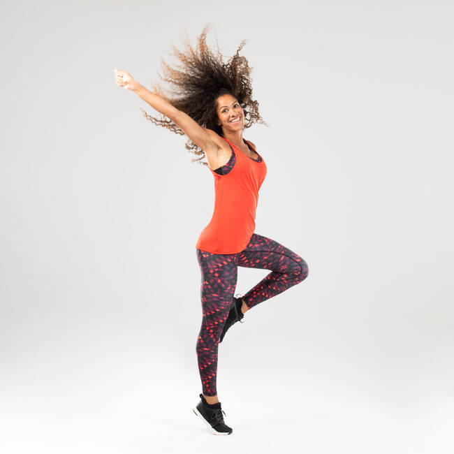 Buy Women'S Fitness Dance Leggings - Red Print Online