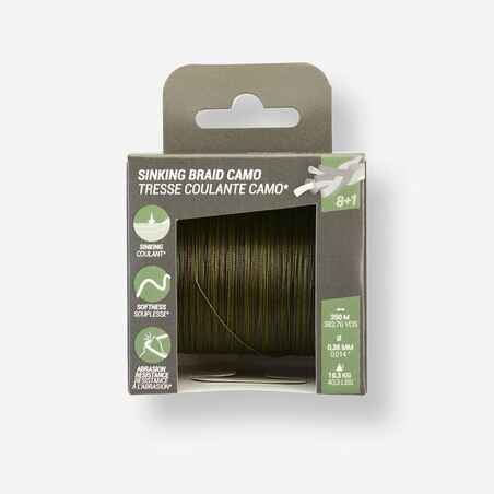 Carp fishing sinking braid 35/100 350 m