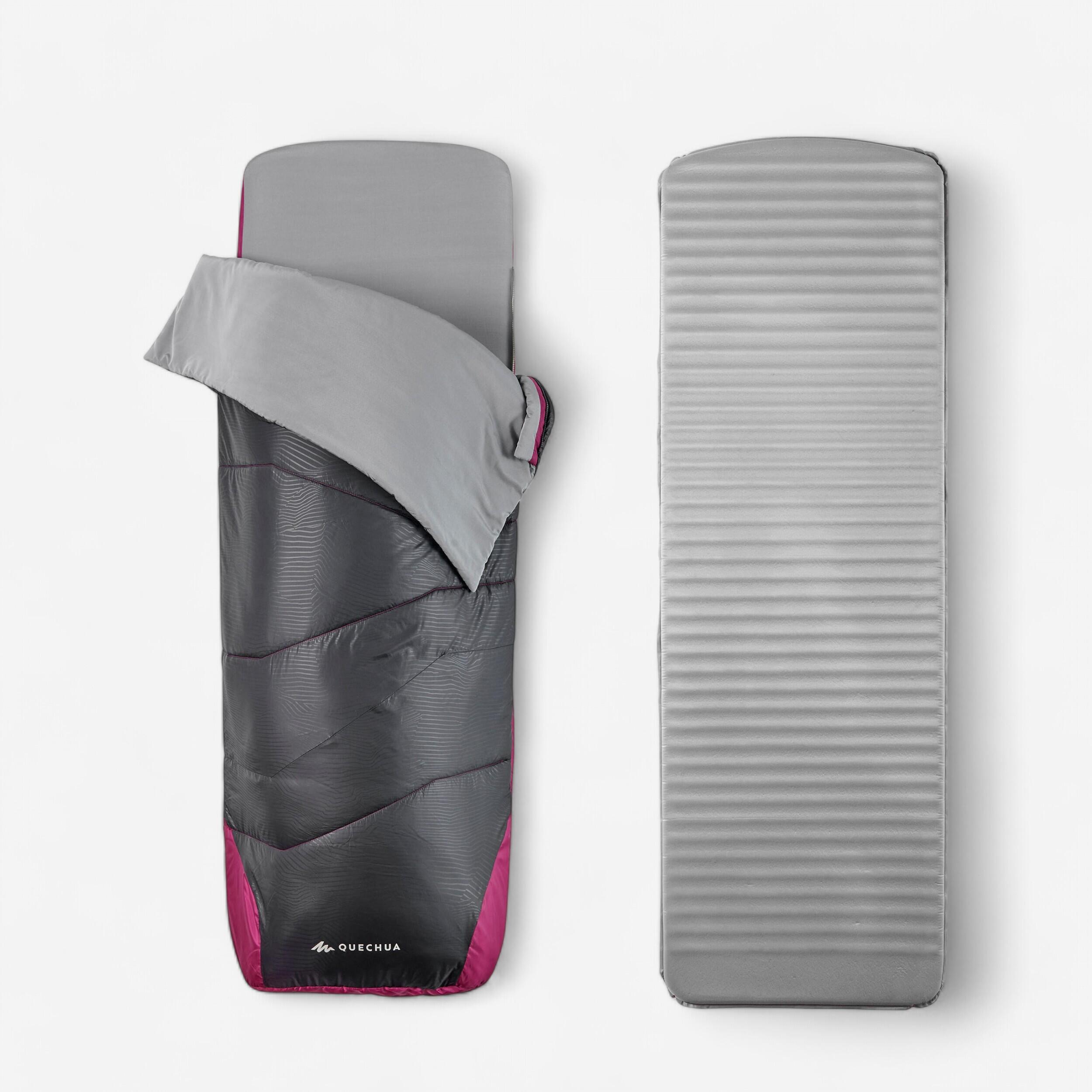 2 In 1 Sleeping Bag Plum Decathlon
