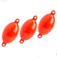 Oval Buldo N°5 red x3 sea fishing bubble float - Decathlon