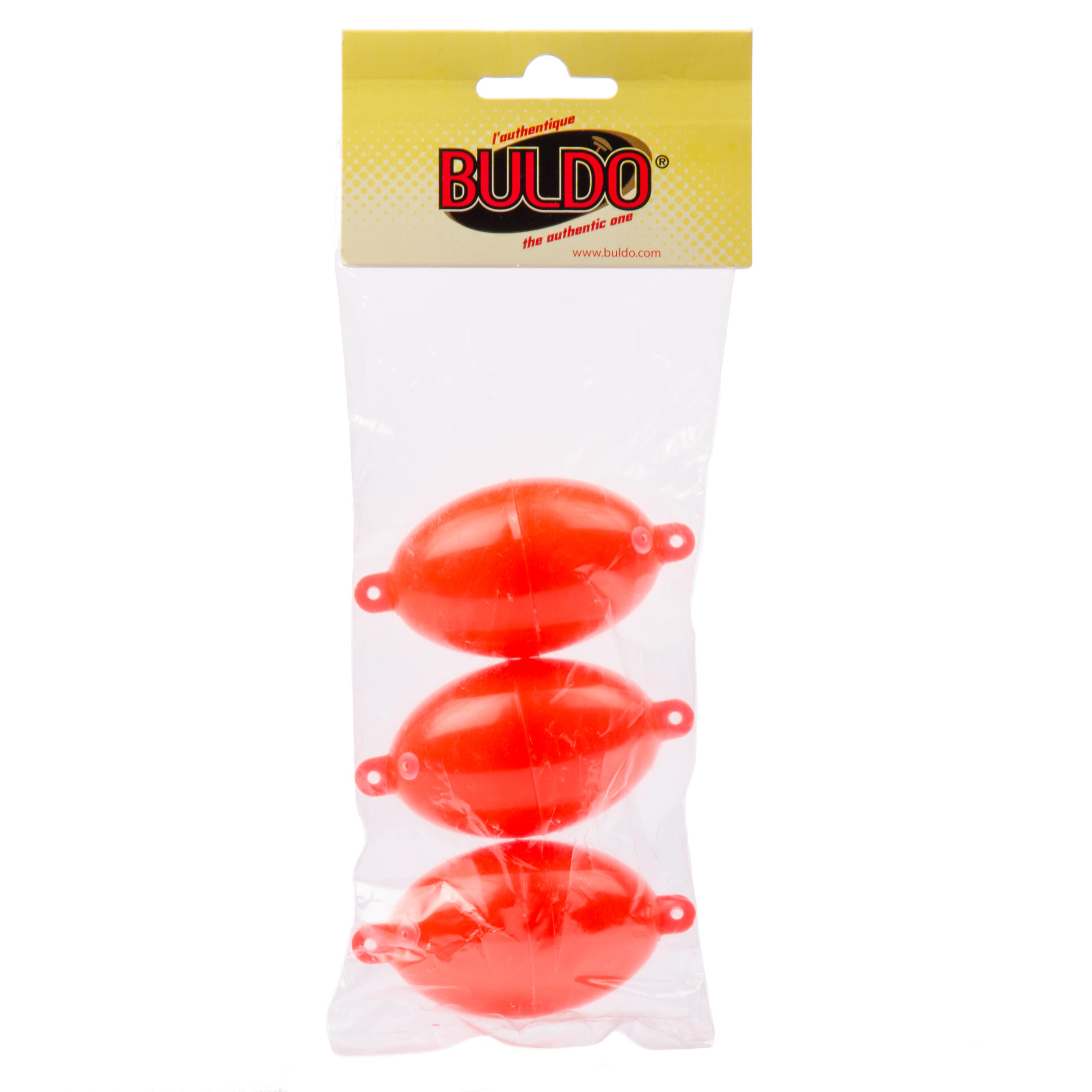 Oval Buldo N°4 x3 sea fishing bubble float red 3/3