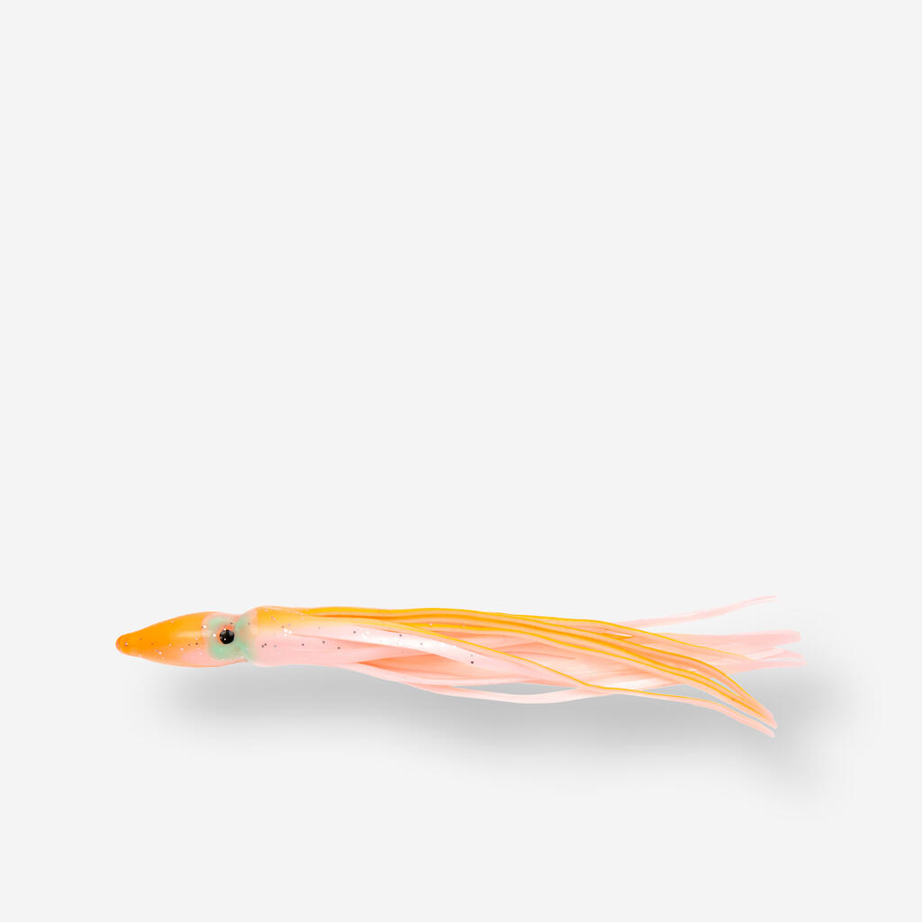 Примамка за морски риболов Октопод 11 см, оранжева, x5