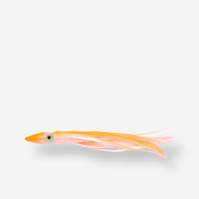 Artificiale polipo pesca in mare 11 cm arancione x5