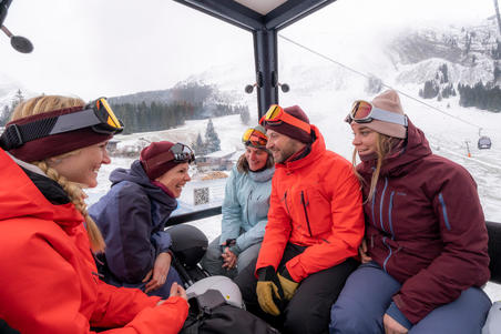 Bela kapa za skijanje SIMPLE za odrasle