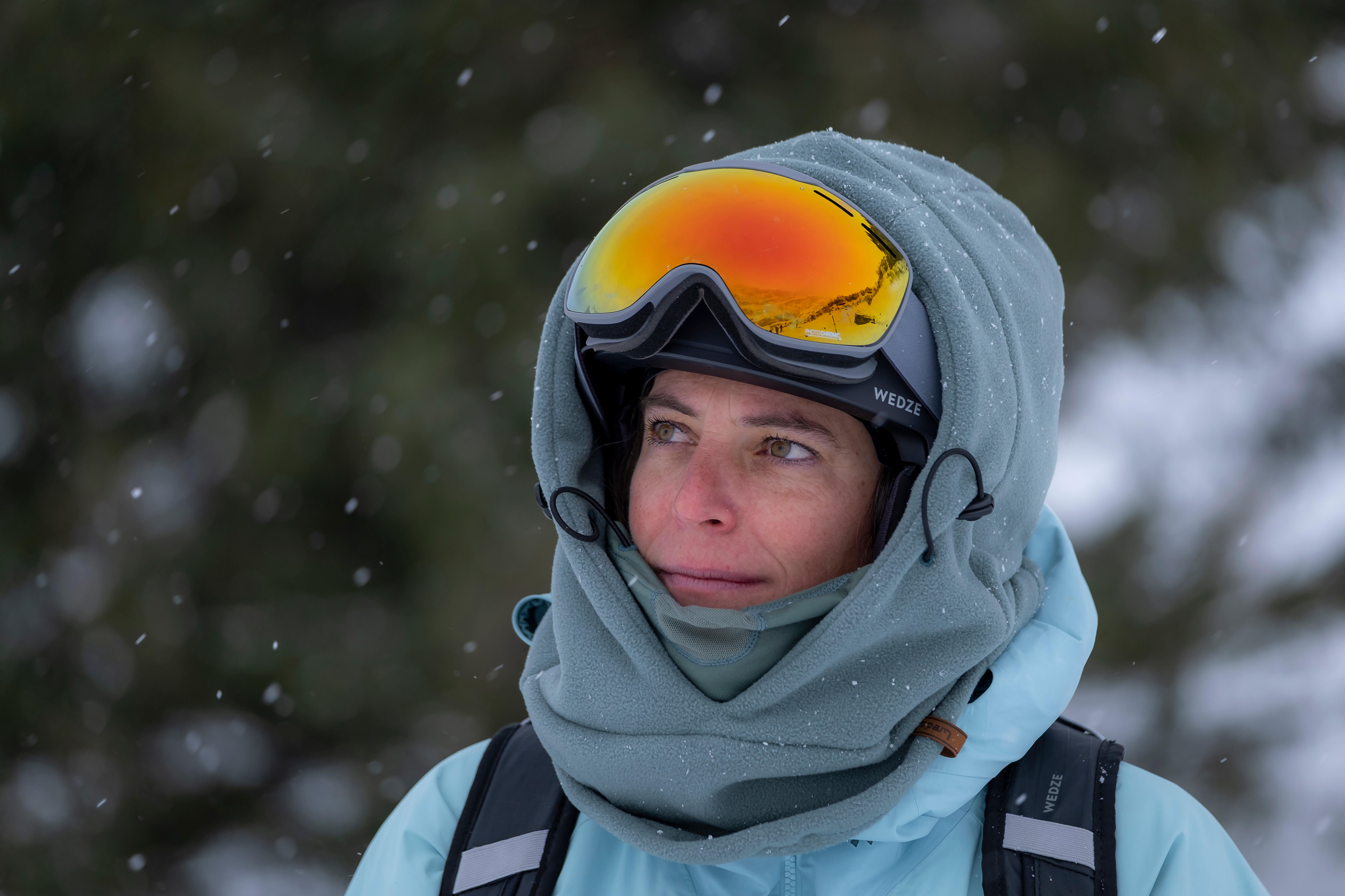 Ski hood deals over helmet