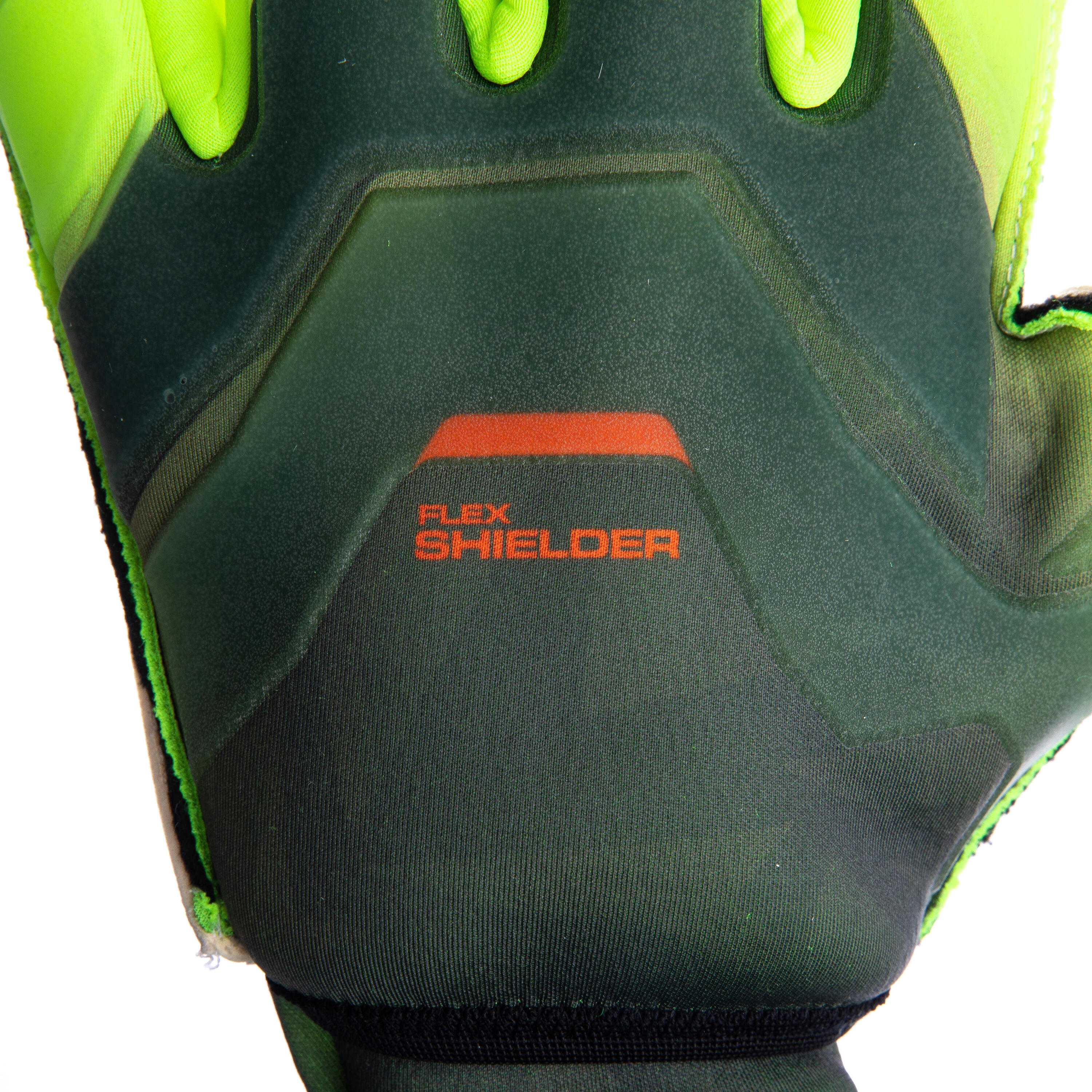 F900 Shielder Flat Seam Adult Football Goalkeeper Gloves - Black/Yellow 6/10