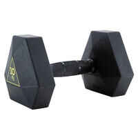 Mancuerna 10 kg hexagonal dumbbell musculación cross training Corength