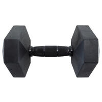 Mancuerna Hexagonal HEX Dumbbell 10 kg. Domyos Musculación Cross Fitness