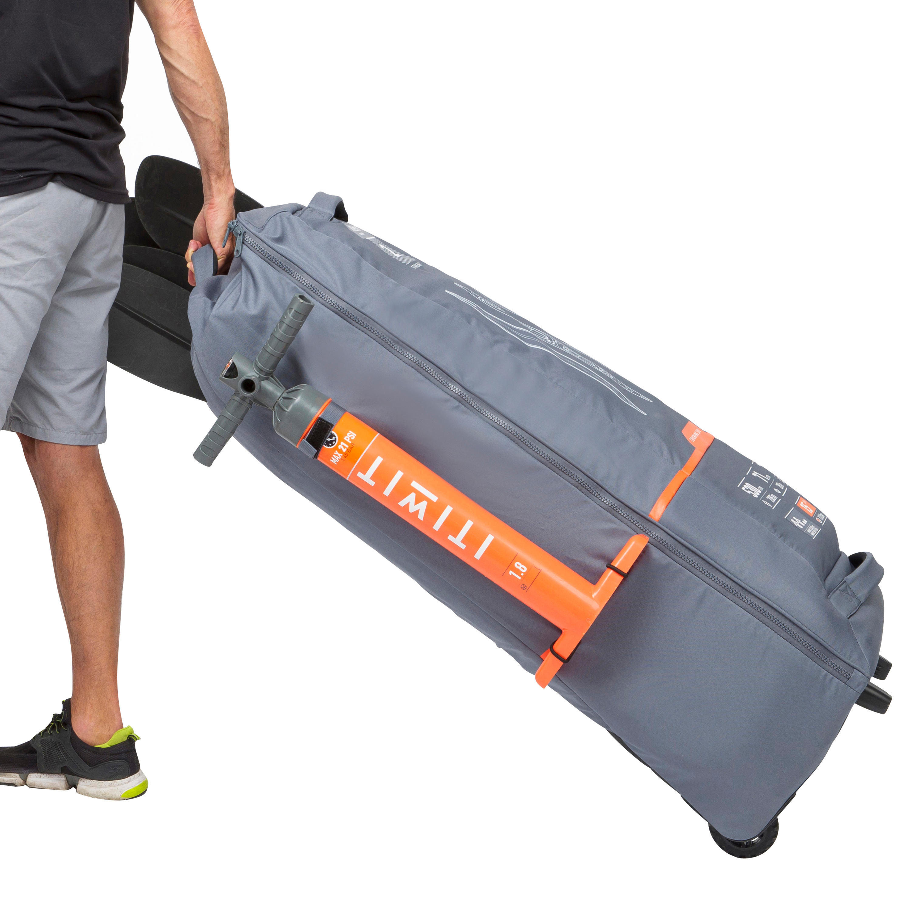 Wheeled carry bag for the x500 2p inflatable kayak 6/9